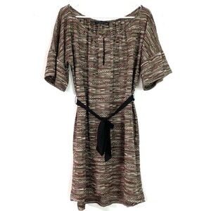 Patterson J Kincaid Earthy Tunic Dress Womens Size Small Tan Multi Multicolored